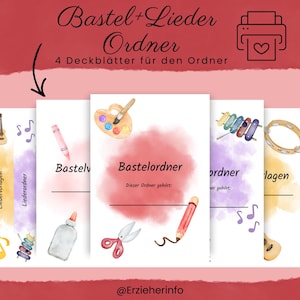 Lieder + Bastel Ordner Vorlagen