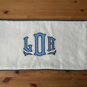 monogramed pillow cover/ Applique pillow cover/ Monogram lumbar pillow/ Name pillow / Personalized pillow/ Initial cushion/ Bed linen pillow
