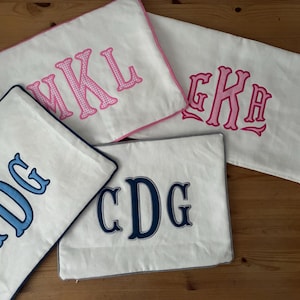 Dorm pillow / Applique pillow cover/ College pillow/ Monogram lumbar pillow/ Name pillow / Personalized pillow/ Initial custom pillow