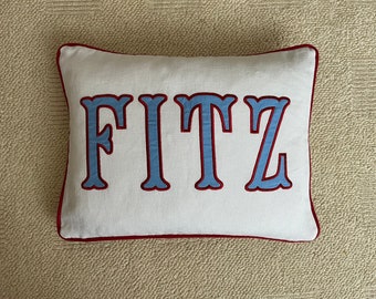 Applique monogram pillow cover/ Applique pillow/ Wedding pillow/ Personalized pillow/ Initial cushion/ Bed linen pillow/ Heirloom pillow