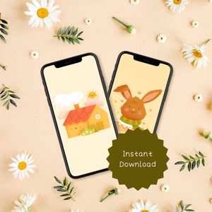 Autumn Cottage Core Phone Wallpapers | Set of 2 Phone Backgrounds | Fall Designs