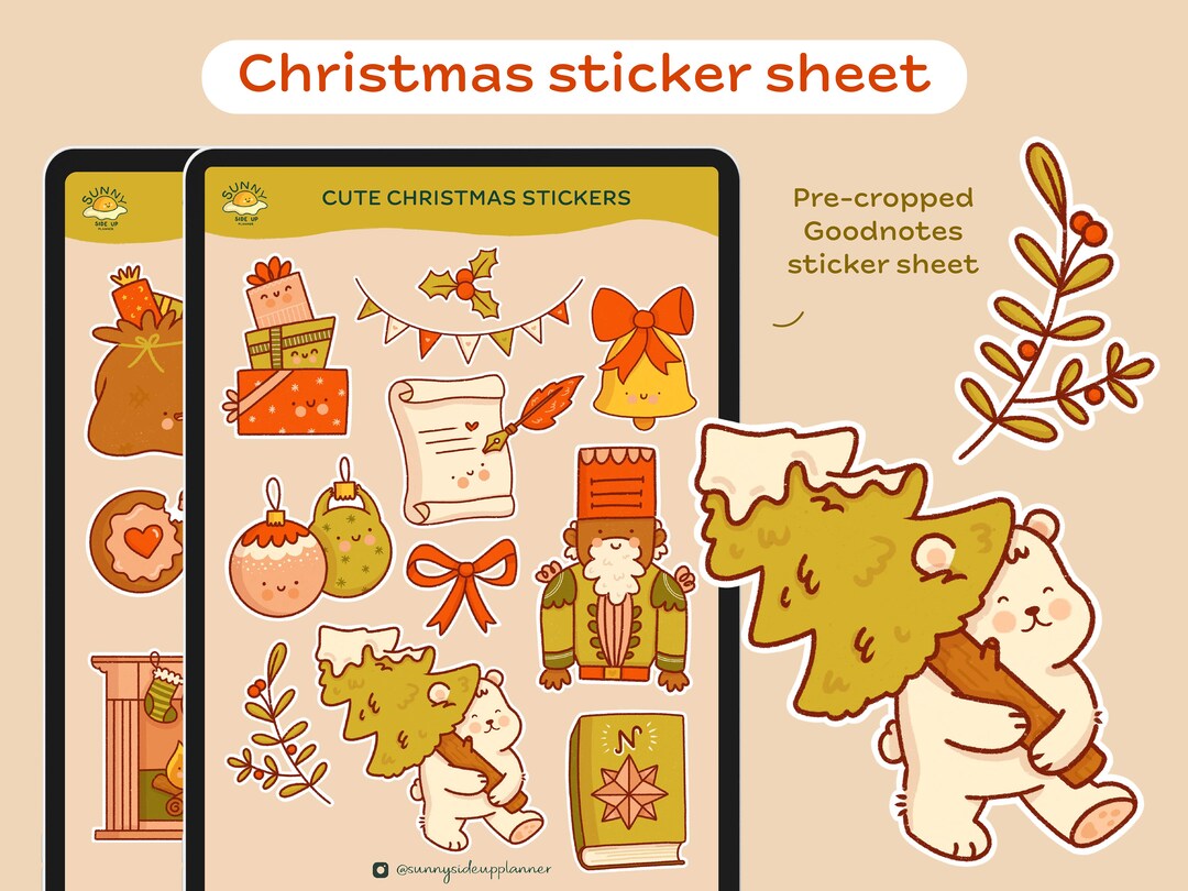 Christmas Stickers Digital Stickers Holiday Stickers Planner Stickers Digital Planning Etsy