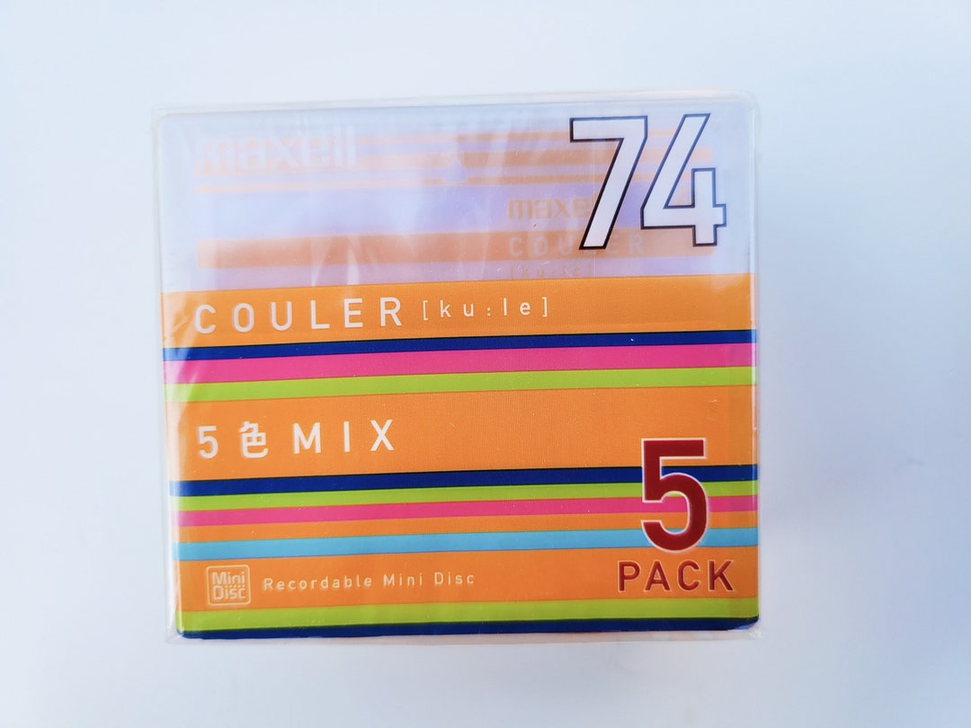 MD Minidisc Maxell Couler 80min Blank Mini Discs New Sealed Etsy