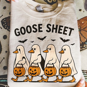 Boo Goose Sheet Png, Halloween Goose PNG, Halloween Shirt, Autumn Png, Skeleton Goose, Halloween Sublimation Design, Pumpkin Goose Shirt Png