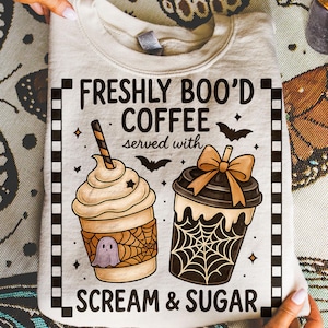 Freshly Boo’d Coffee PNG, Coffee PNG, Halloween PNG, Digital Design, Halloween Shirt Design, Trendy Halloween Png, Halloween Coffee Png