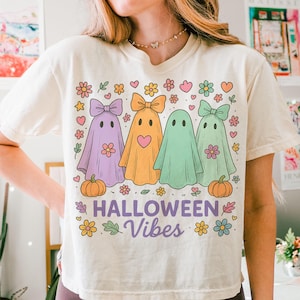 Halloween Vibes Png, Spooky Season Png, Vintage Halloween Ghost Png, Cute Ghost Png, Halloween Sublimation Design, Witchy Vibes Png