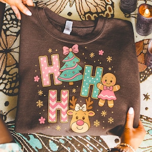 Ho Ho Ho Christmas Png, Merry Christmas Png, Coquette Christmas Png, Girly Christmas Png, Retro Holidays Png, Winter Png, Preppy Christmas