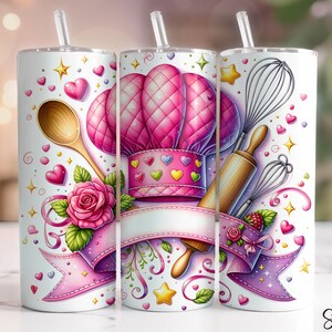Custom Chef Tumbler Wrap, Baking Tumbler Wrap PNG, 20 Oz Skinny Tumbler Sublimation Design, Cute Baker Tumbler PNG, Best Chef Ever Png