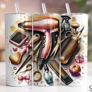Hairdresser Seamless 20oz Tumbler Wrap Hairstylist Tumbler Sublimation, Hair Boss Tumbler Designs Hair Hustler Tumbler PNG, Digital file