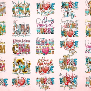 Nurse Png Bundle, Nurse Sublimation Bundle, Nurse Png, Nurse Life, Nurse Clipart, Nurse Designs Bundle, Sublimation Designs,Digital Download