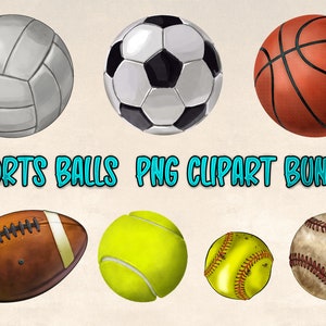 Sports Ball Png Bundle, Ball Clipart, Sports Clipart, Football Png, Softball Png, Baseball Png, Sport Png, Ball Png, Tennis,Digital Download