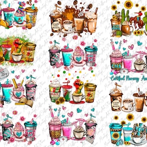 Coffee Cups Png Sublimation Bundle 12 Png Files, Coffee Cups Png, Coffee Cups Png Bundle, Sublimation Designs Downloads, Digital Download