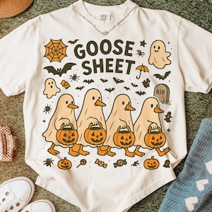 Goose Sheet Png, Halloween Goose PNG, Halloween Shirt, Autumn Png, Skeleton Goose, Halloween Sublimation Design, Pumpkin Goose Shirt Png
