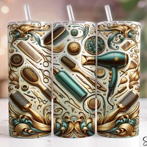 Hairdresser Seamless 20oz Tumbler Wrap Hairstylist Tumbler Sublimation, Hair Boss Tumbler Designs Hair Hustler Tumbler PNG, Digital file