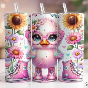 Cute Duck Tumbler Wrap, Rubber Duck Tumbler Wrap PNG, 20 Oz Skinny Tumbler Sublimation Design, Ice Skate Duck Tumbler Png, Seamless