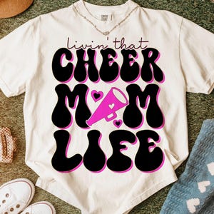 Cheer Mom Life PNG, Cheerleader Png, Cheer Mama Sublimation Design, Digital Download, Cheerleading Shirt Design