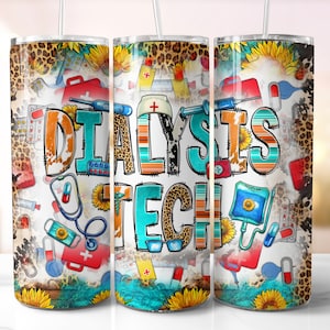 Dialysis Tech 20 Oz Skinny Tumbler Wrap Sublimation Design, Dialysis Nurse Tumbler Wrap, Nurse Tumbler Wrap, Dialysis Crew, Digital Download