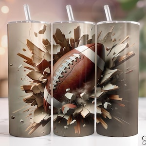 Football Ball Tumbler Wrap, Game Day Tumbler Wrap PNG, 20 Oz Skinny Tumbler Sublimation Design, Football Mom Tumbler Wrap, Sports Tumbler