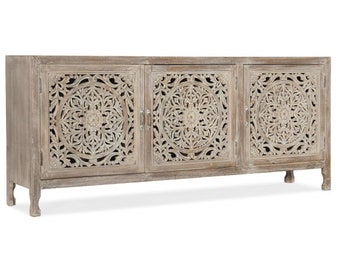 Solid Wood Hand Carved Buffet Sideboard | Indian Carving Buffet Sideboard | Antique Furniture