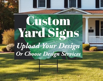 Custom Double-Sided Yard Sign: Weatherproof Corrugated Plastic with H-Stake