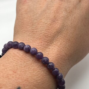 Lepidolite Crystal Healing Beaded Bracelet | 8mm