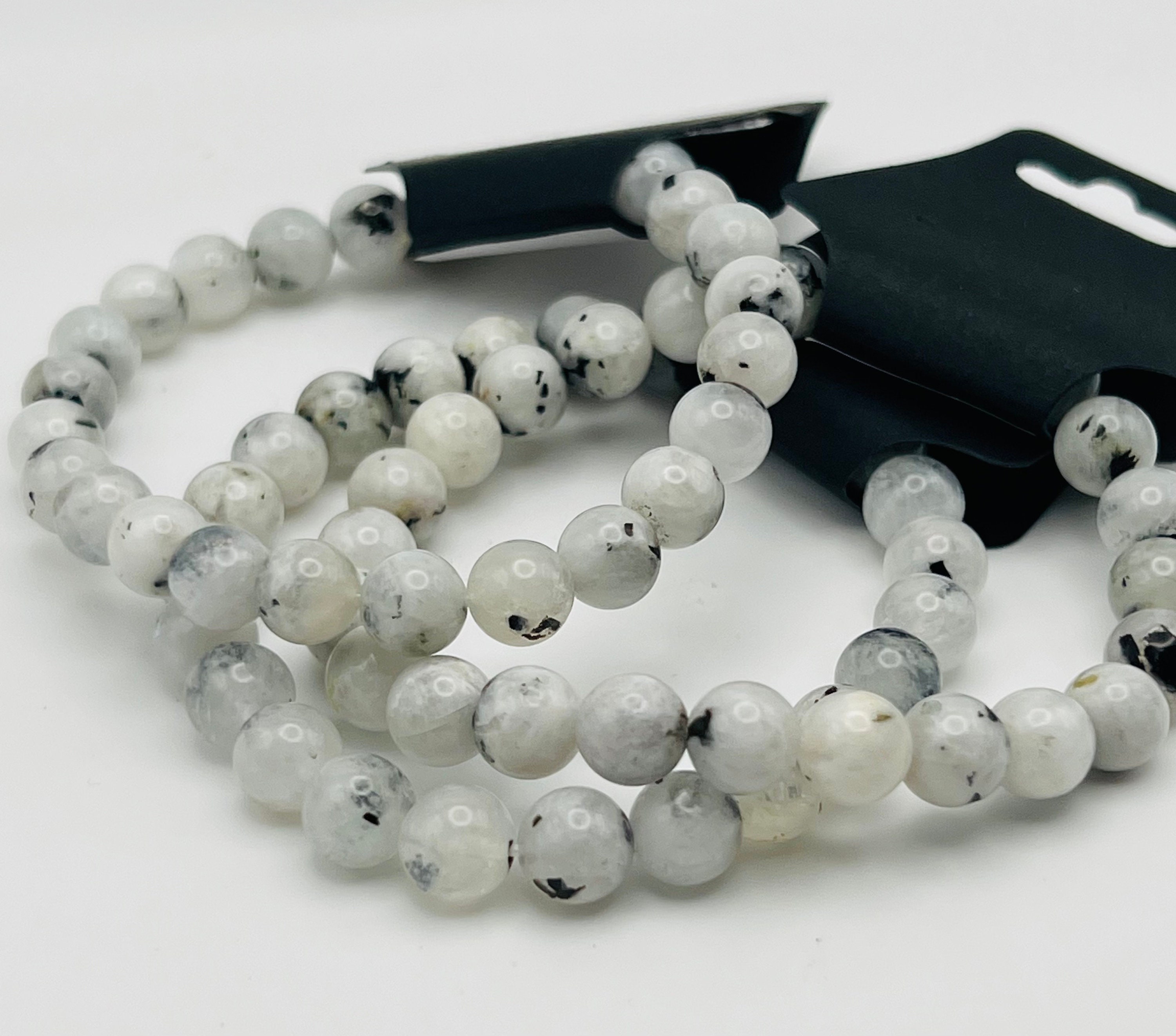 Leuchtendes Mondstein Perlenarmband Zart Heilend Ausbalancierendes