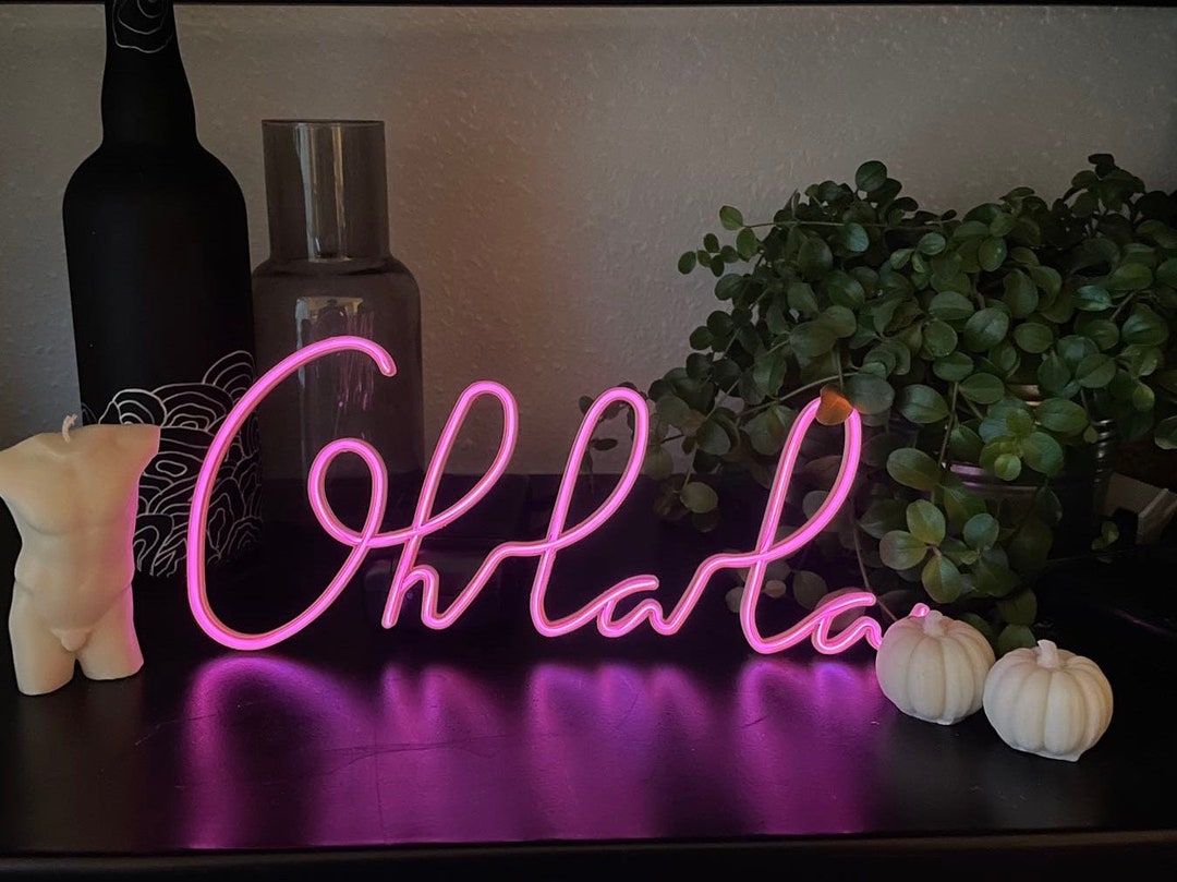 Ohlala Custom Neon Sign, Office Wall Decor, Shelf Decoration Art