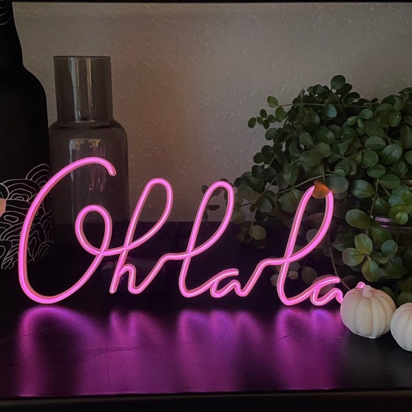 Ohlala aangepaste neon teken, kantoor muur decor, plank decoratie kunst, aangepaste neon teken.