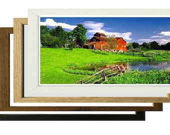 Panoramic Picture Frames White Photo Framed Oak Silver Mahogany Poster Frames Acrylic Glass Wall Hanging Frames