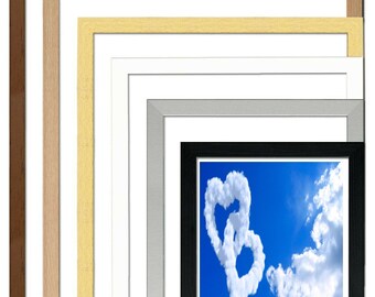 Flat Thin Picture Frame Photo Frame Poster Frame Wood All Sizes & Colors
