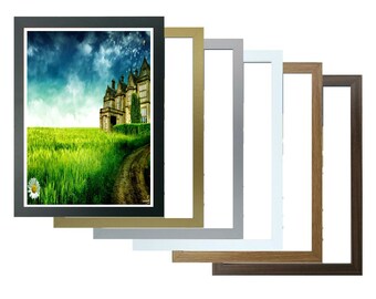Bespoke Photo Frame Real Wood Modern Picture Frames Flat Poster Frames All Sizes