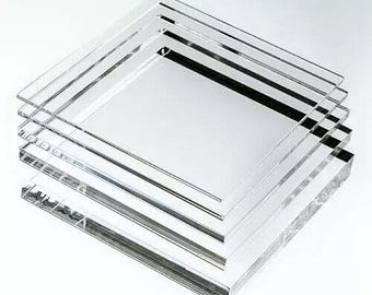 Perspex Clear Acrylic Plastic Sheet 1mm 2mm 3mm Thickness Custom Cut Size Sheets 4mm 5mm 6mm Bespoke Cut To Size Large Small Sheet