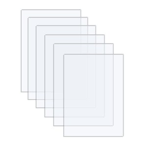 May include: A set of six clear acrylic sheets, stacked on top of each other, with the top sheet slightly offset from the others.