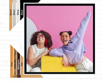Modern Style Picture Frames Square All Sizes Photo Frames Poster Frame White Oak Black Dark Oak