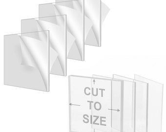 Perspex Acrylic Plastic Sheet Cut to Size A1 A2 A3 A4 Window Transparent Glass Sheet Cut To Size Sheets