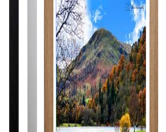 Modern Poster Frame Art Print Image Wood Photo Picture Frame Panoramic Design All Sizes Photo Framed