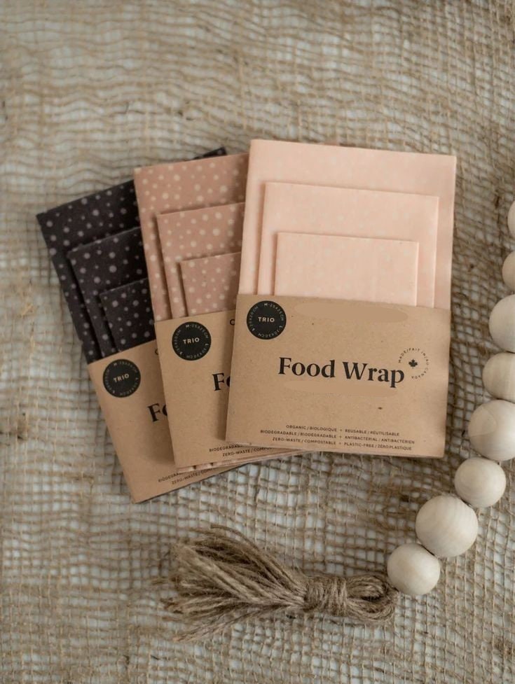 Bees Wax Wraps Reusable Plastic Free Zero Waste Organic Food Wrap 