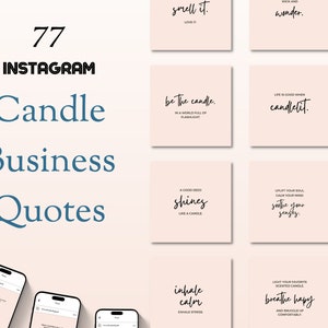 Candle Instagram Post Template | Social Media Bundle Candle Businesses | Candlemaker Instagram Posts | Candle Business Template | IG Quotes