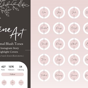 Instagram Highlight Cover, minimalistische Cover für Instagram, ästhetische IG Icons, rosa Icons für Business, Instagram Text Story Highlights