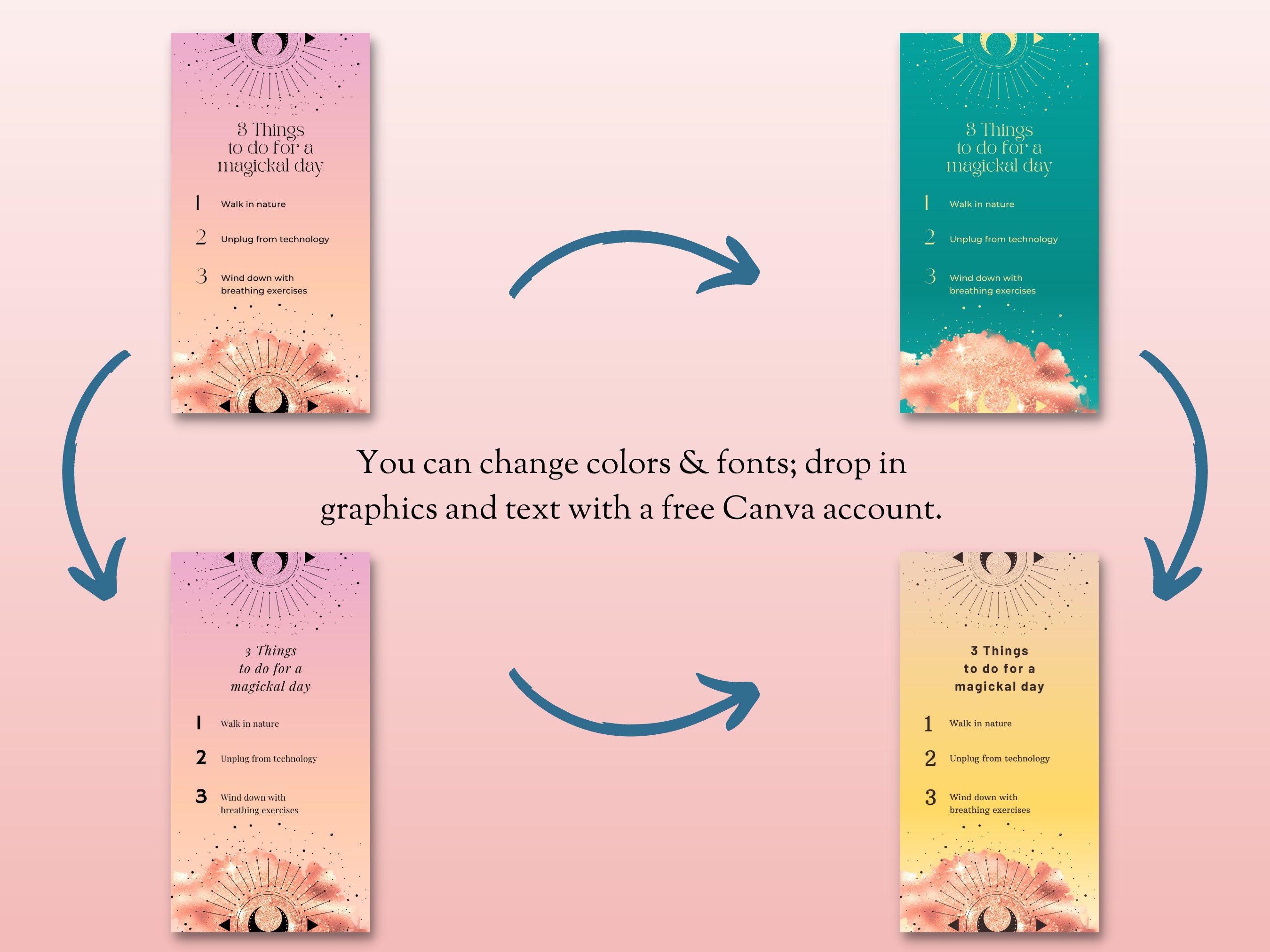 Instagram Templates, Boho Instagram Canva Template for Instagram Story ...