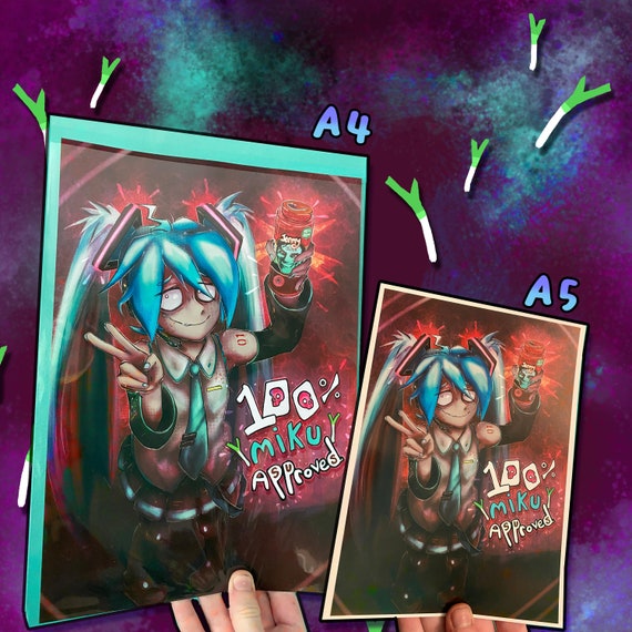 Hatsune Miku - A4/A5 - Art Prints - Jerma SUS - Etsy
