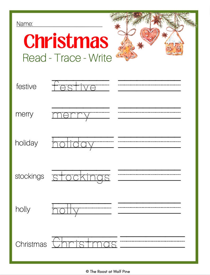 CHRISTMAS WORKSHEETS Second Grade, Homeschool, Printable, Winter, Learning, Math, Reading