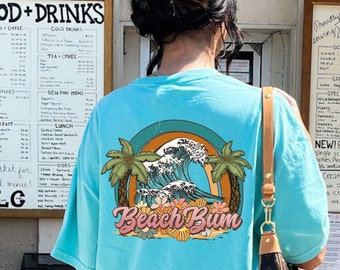 Beach Clothes for Women, Comfort Colors Summer Shirt, Coconut Girl, VSCO Shirt, Oversize Shirt Women, Beach Bum Shirt, Beach Bum, Beachy Tee