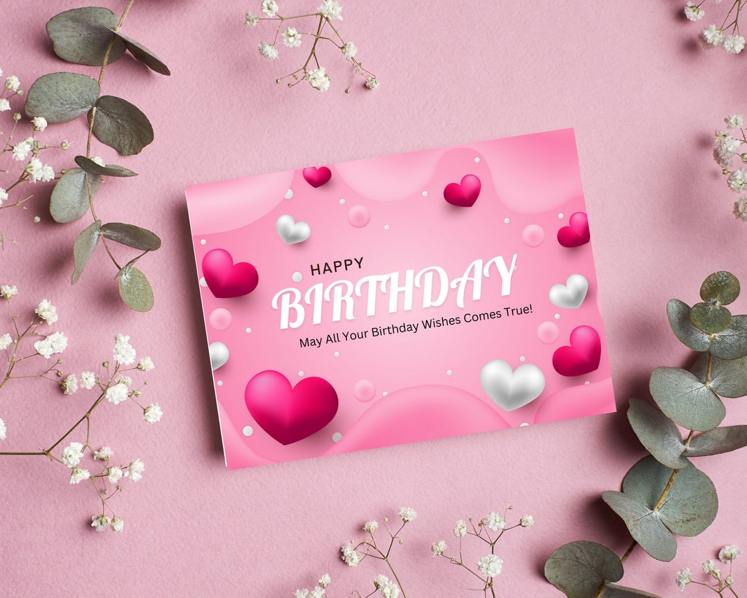 Printable Birthday Card. Birthday Card Printable. Digital Birthday