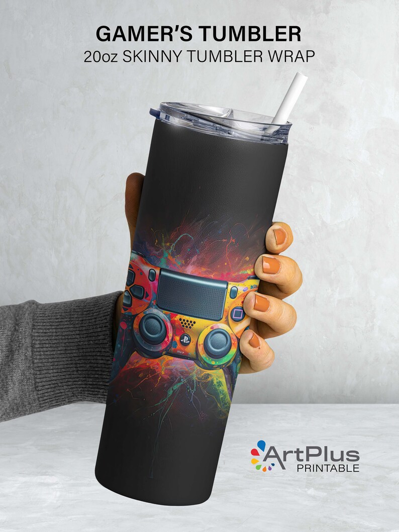 Gamer Tumbler Wrap for Your Gaming Experience With Stunning Game