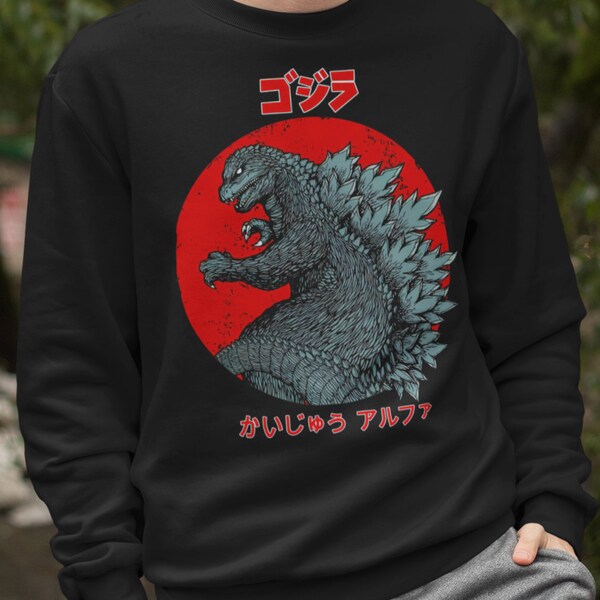 Godzilla Print Men's Sweatshirt