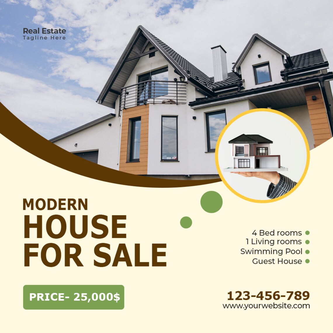 Modern House for Sale Template Etsy