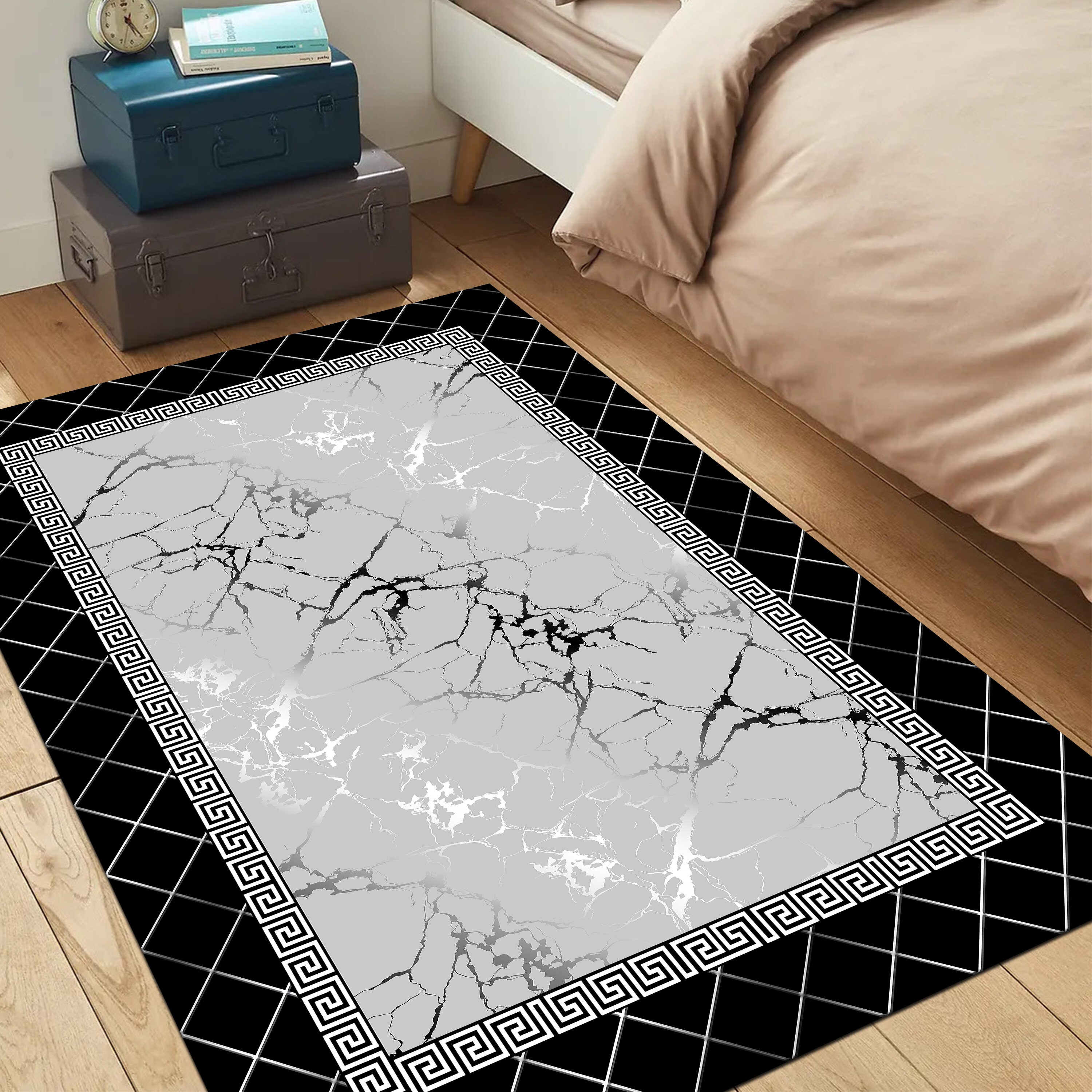Marble Pattern Rug 327 Marble Carpet abstract Nonslip Etsy
