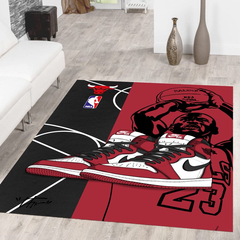 Michel Jordan Rug 016 Nike Snkeakers NBA Rug Air Jordan Rug Etsy