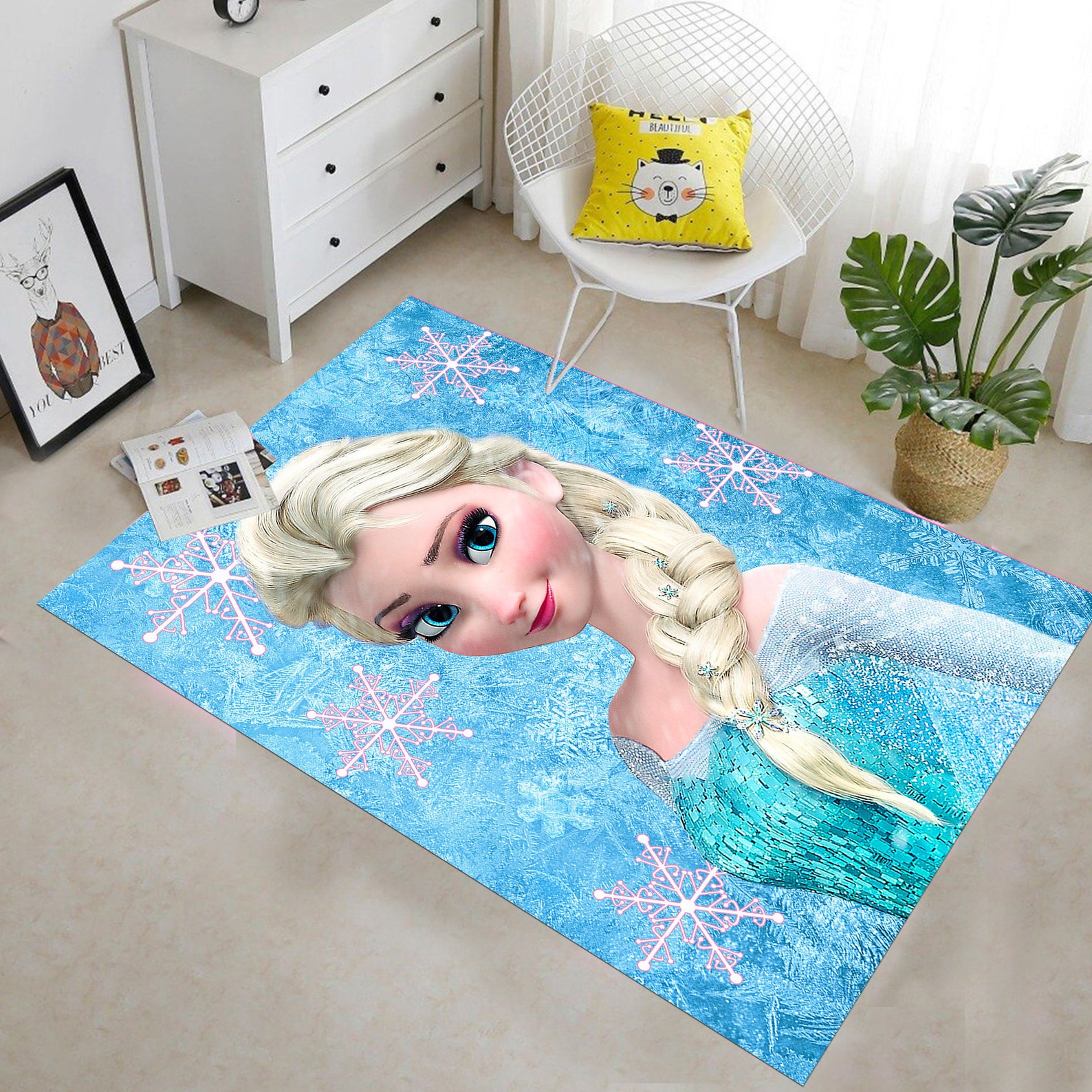 Elsa Rug Frozen Ruglc 695 Kids Room Rug Nursery Rug Party Etsy